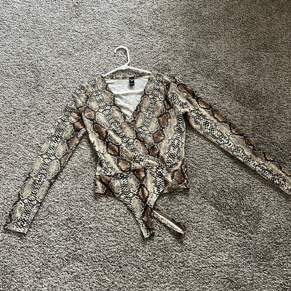 Snake skin print body suit worn once